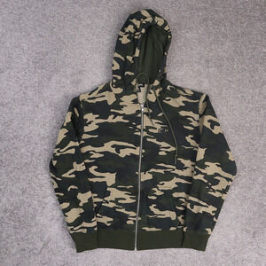 Y2K True Religion Camouflage Full Zip Petite Small Multicolor Long Sleeve Hoodie